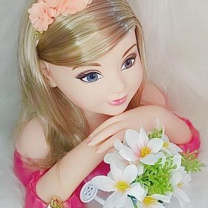 Faixa Belli Flor e Strass Salmão