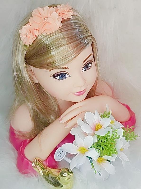 Faixa Belli Flor e Strass Salmão