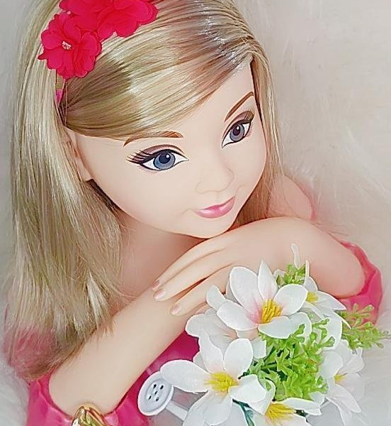 Faixa Belli Flor e Strass Pink