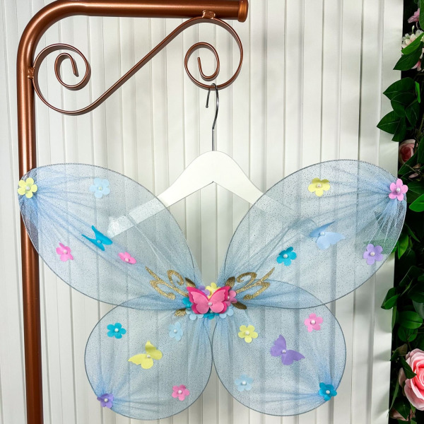 Asa De Borboletas / Fadas Infantil Azul