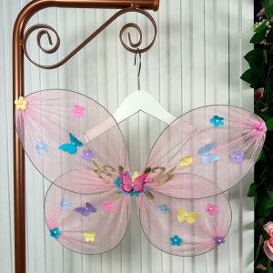 Asa De Borboletas / Fadas Infantil Rosa