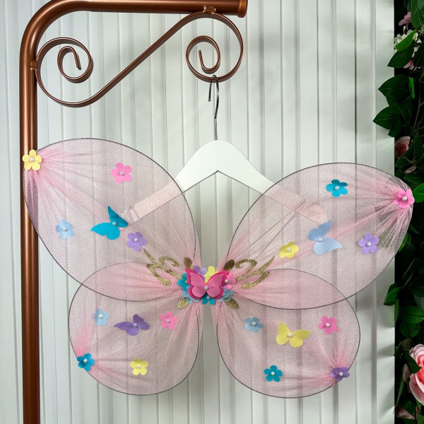 Asa De Borboletas / Fadas Infantil Rosa