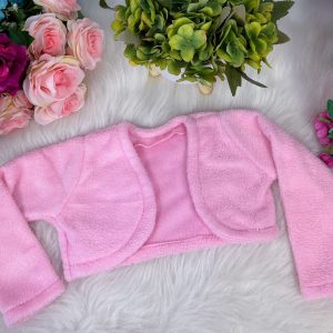 Bolero Marie Algodão Doce Rosa Bebê