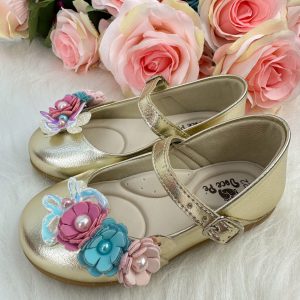 Sapatilha Doce Pe Juju Jardim Encantado Dourada