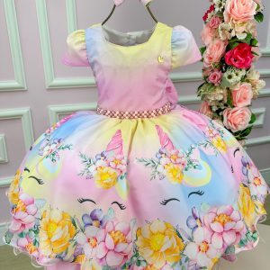 Vestido Mimadine Unicornio Colorido – Arco Iris
