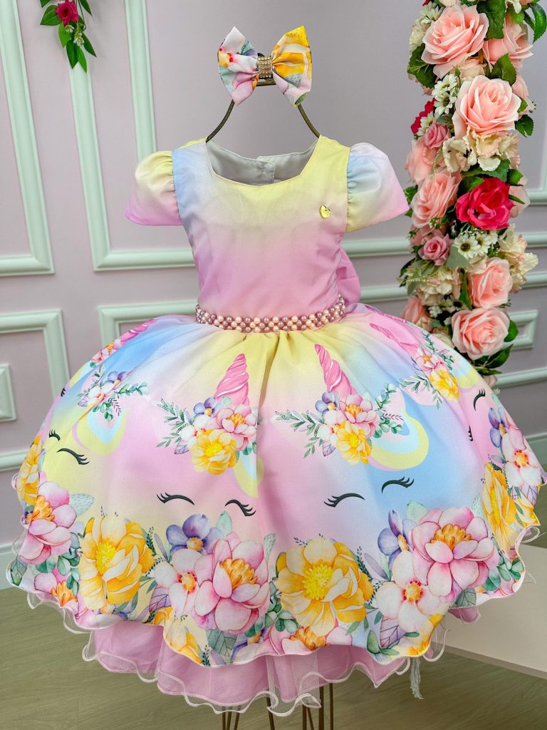 Vestido Mimadine Unicornio Colorido – Arco Iris