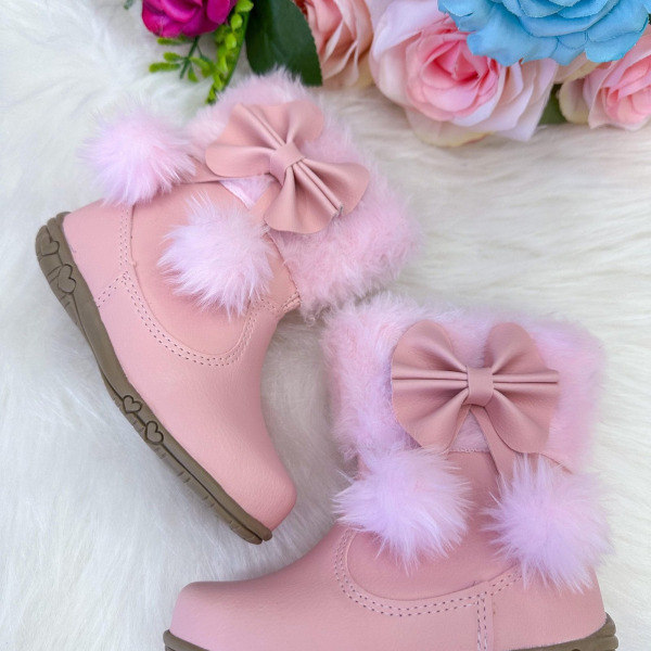 Bota/Coturno Flor di Mila Zoe Rosa Bebe