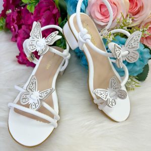 Sandalia Flor Di Mila Laise Borboletas Branco