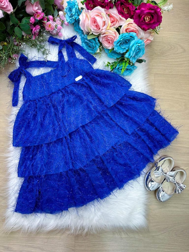 Vestido Banana Club Vitoria Azul Royal