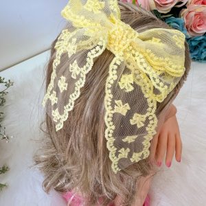 Laço Belli Jessica Renda Amarelo