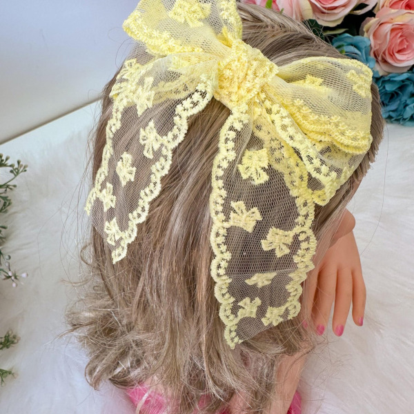 Laço Belli Jessica Renda Amarelo