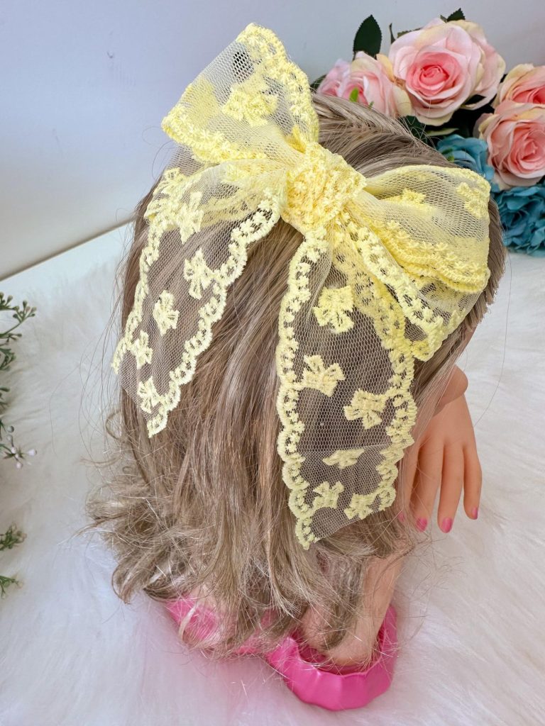 Laço Belli Jessica Renda Amarelo