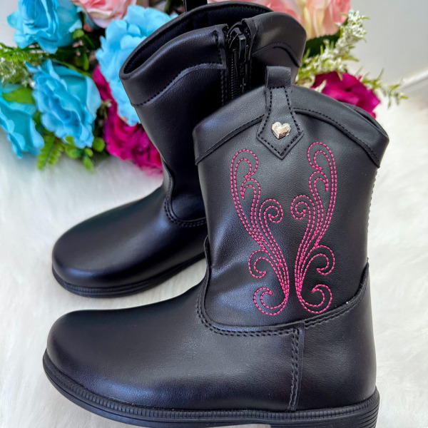 Bota – Coturno Doce Pe Boiadeira Texana Preto