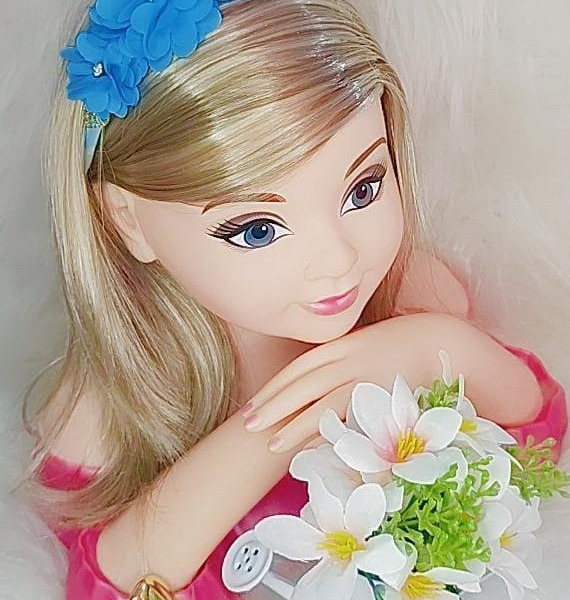 Faixa Belli Flor e Strass Azul Tiffany