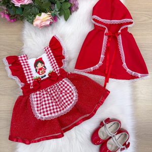 Romper/Vestido Princesa Belli Tematico Chapeuzinho Vermelho