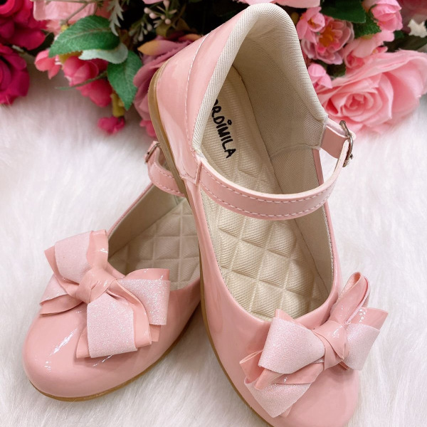 Sapatilha Flor Di Mila Fashion Rosa Bebê