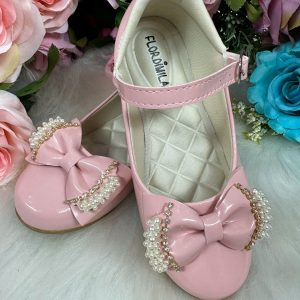 Sapatilha Flor di Mila Rosa Bebe Perolas Neide