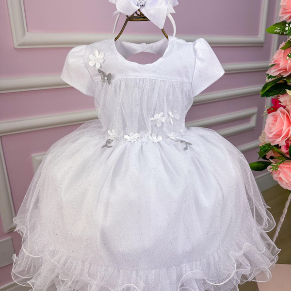 Vestido Vila Lele Jardim Encantado Alice Branco