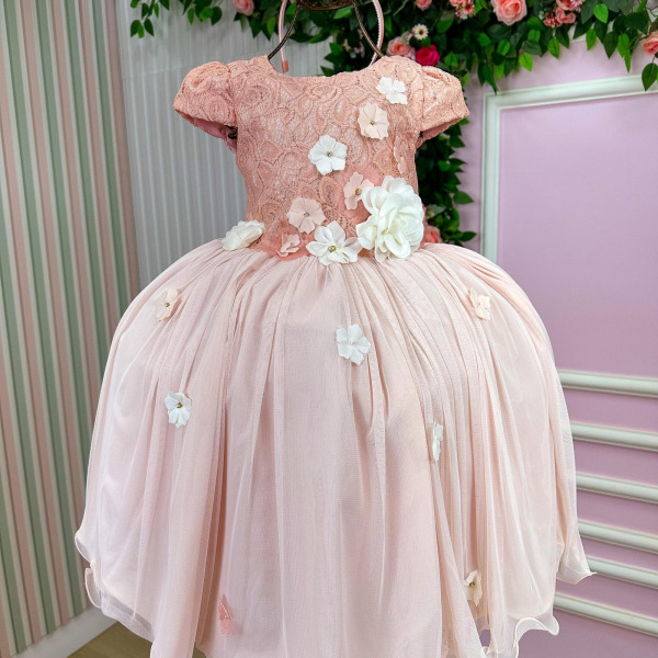 Vestido Juvenil Vila Lele Salmão