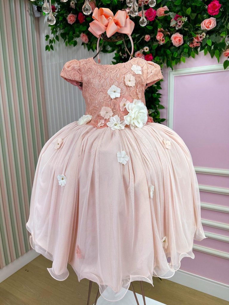 Vestido Juvenil Vila Lele Salmão