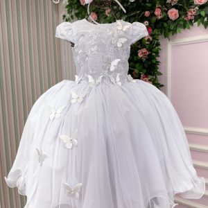 Vestido Juvenil – Midi Vila Lele Sabrina Branco