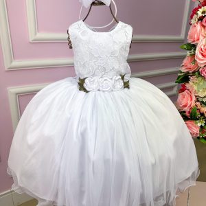 Vestido Juvenil Vila Lele Ivete Branco