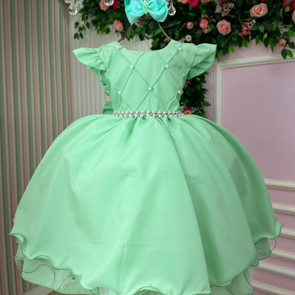 Vestido Ysa Kids Francine Verde Oliva