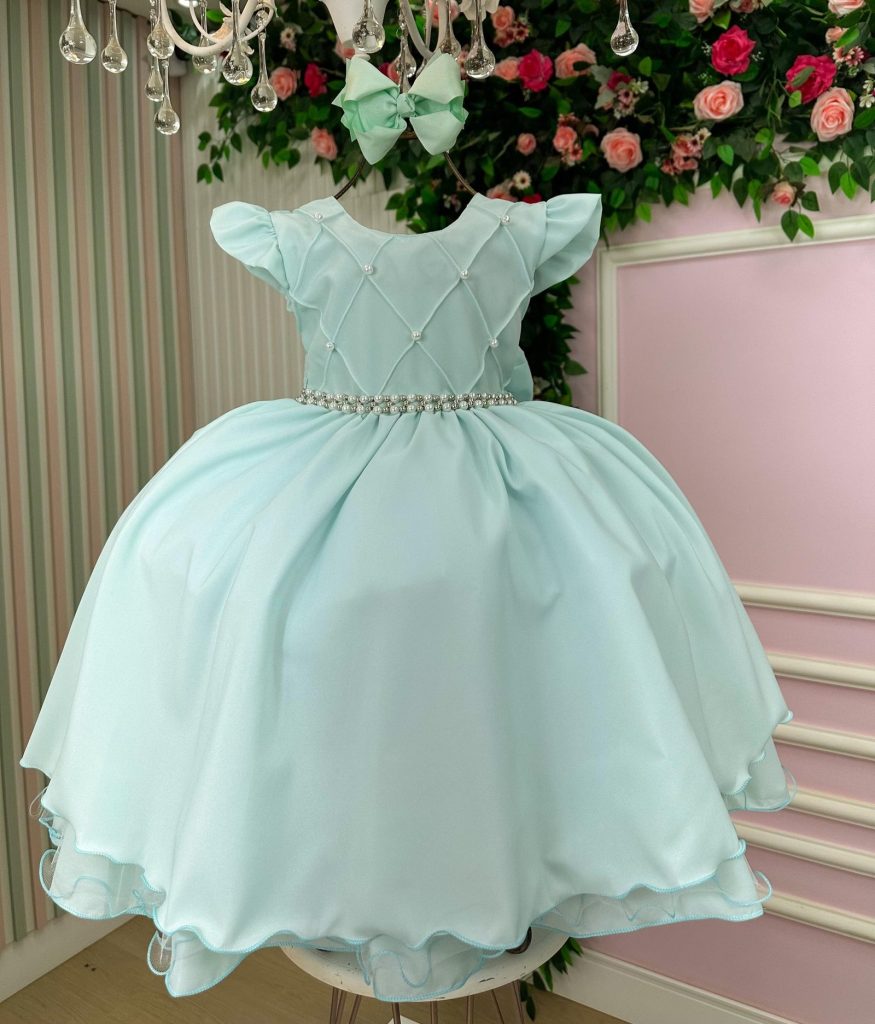 Vestido Ysa Kids Francine Verde Claro