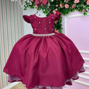 Vestido Ysa Kids Francine Marsala