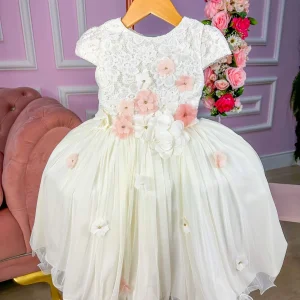 Vestido Juvenil Vila Lele Off Flores