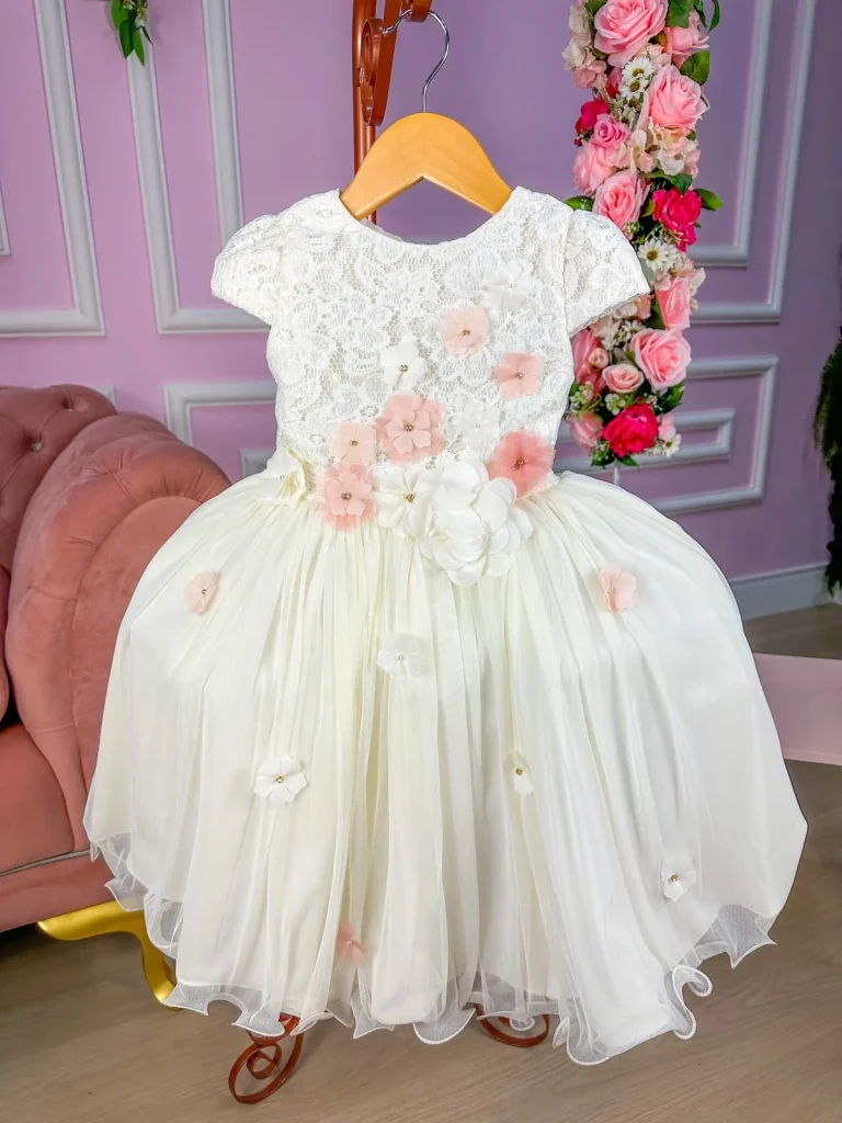 Vestido Juvenil Vila Lele Off Flores