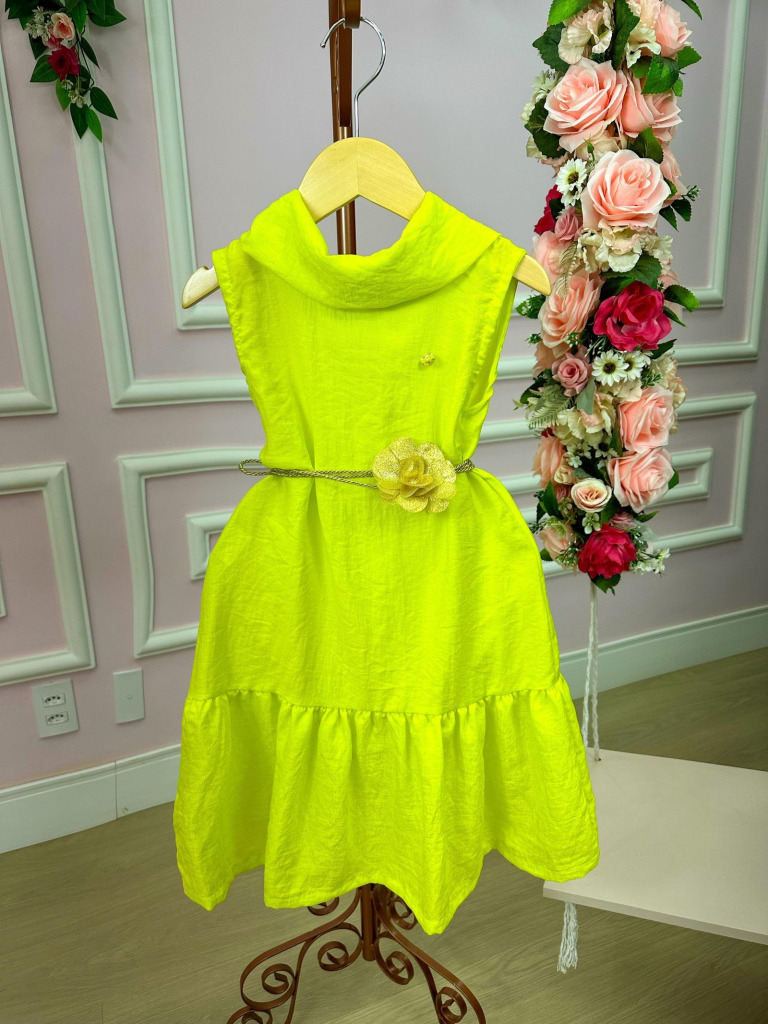 Vestido Blogueirinha Serena Verde Lima Neon