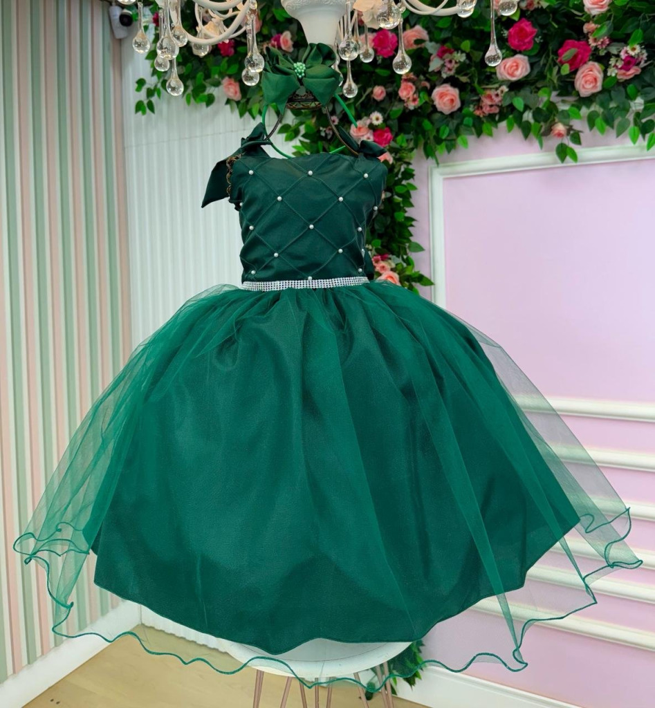 Vestido Marie Mariely Verde Esmeralda