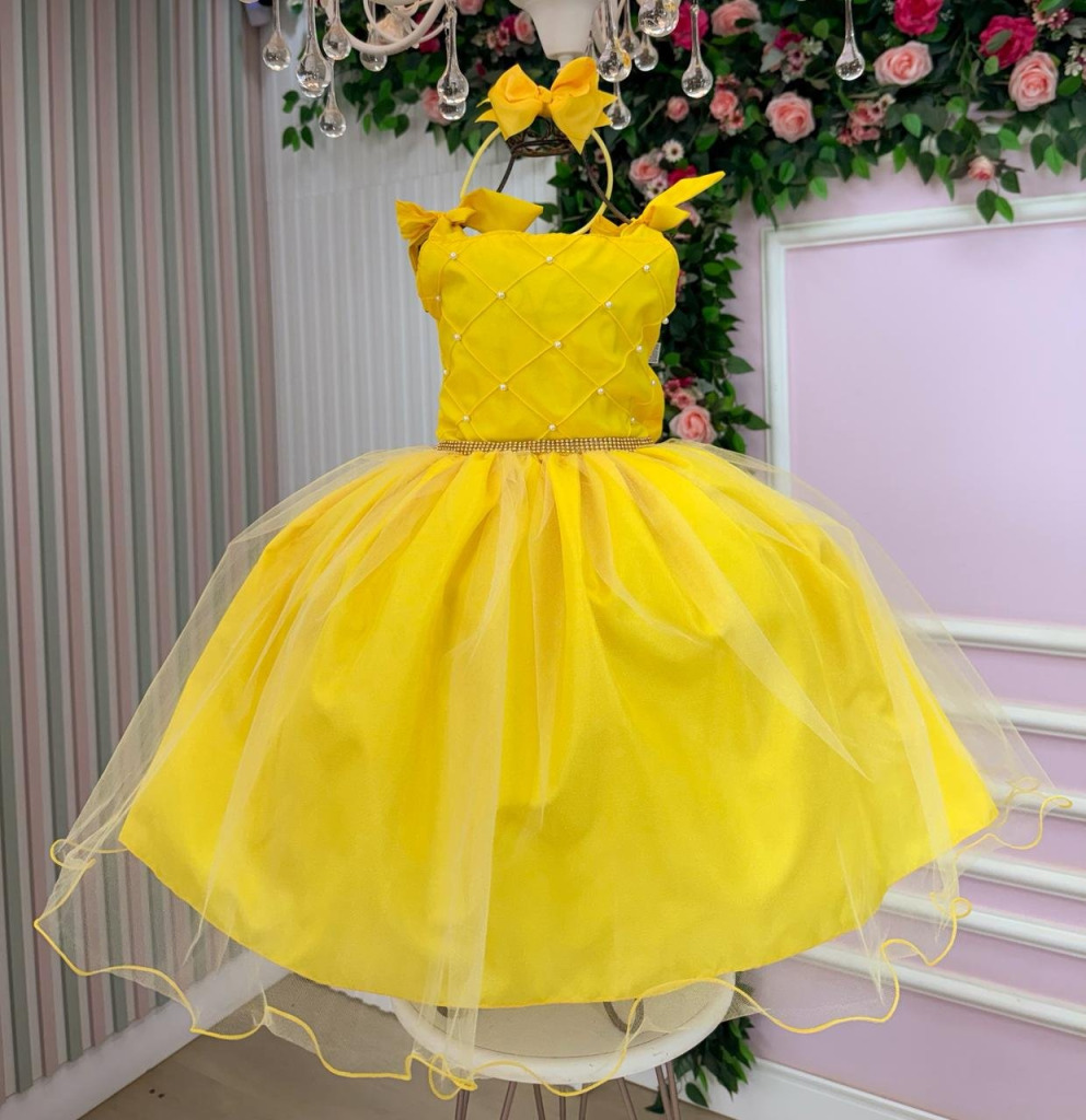 Vestido Marie Mariely Amarelo