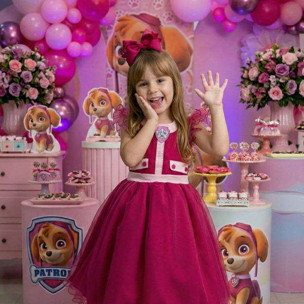 Vestido Mini Miss Temático Patrulha Canina – Sky