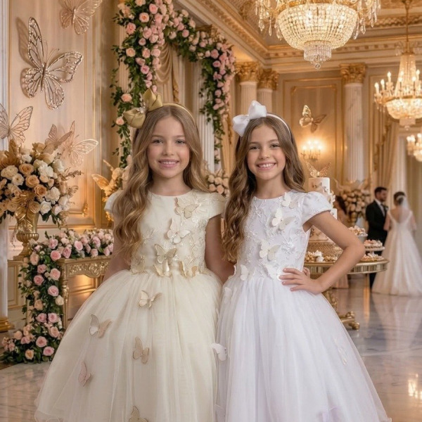 Vestido Juvenil – Midi Vila Lele Sabrina Daminha/Florista