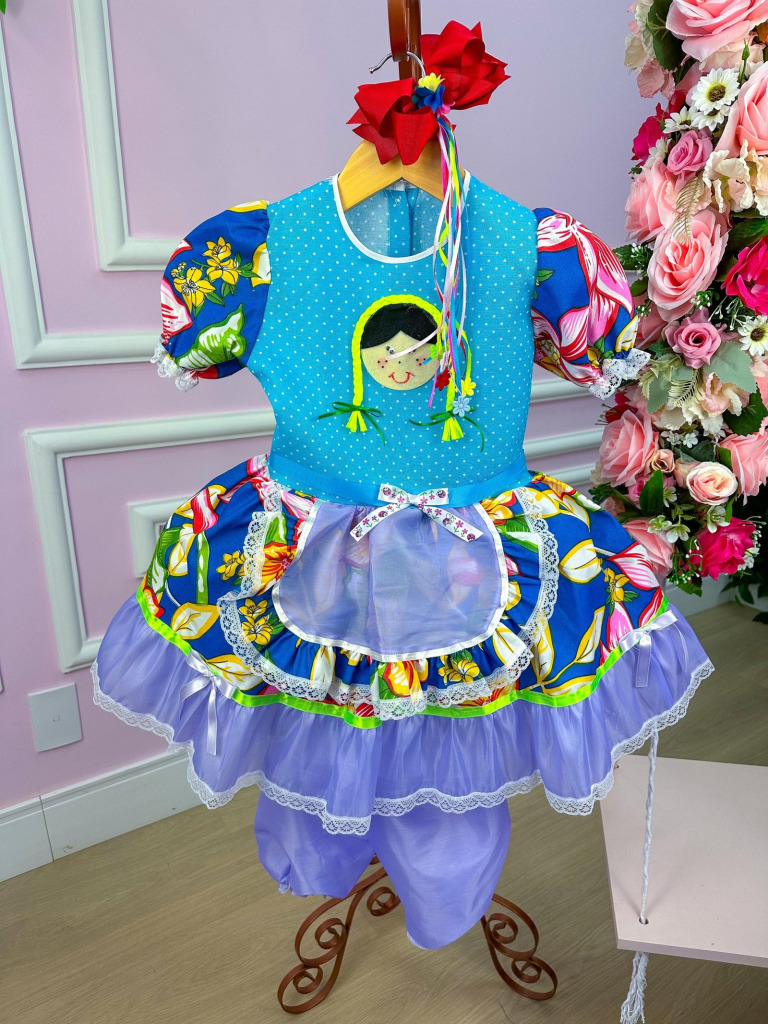Vestido Junino Boneca Kelly