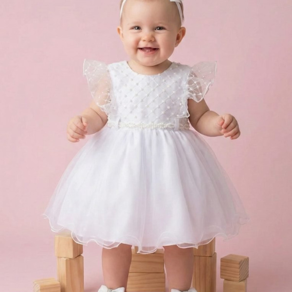 Vestido Menina Bonita Bebe Ana Carolina Branco