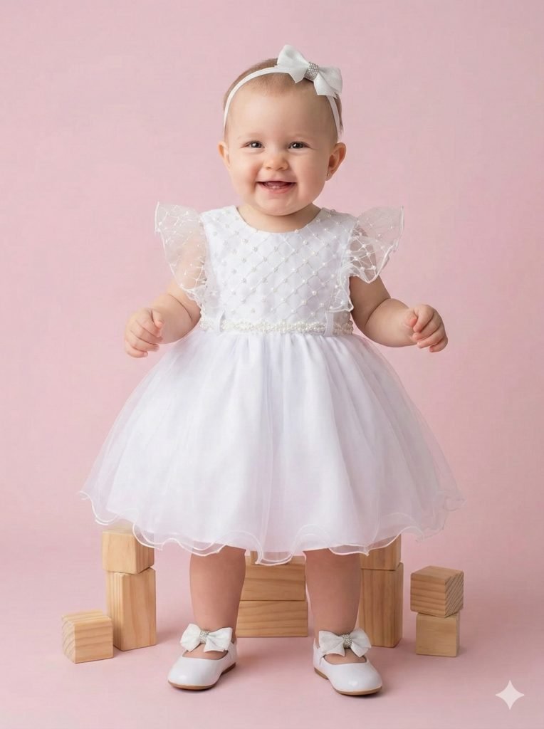 Vestido Menina Bonita Bebe Ana Carolina Branco